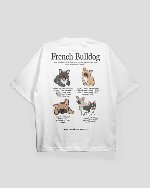 Kinu Supply Encyclopedia T-shirt | French Bulldog