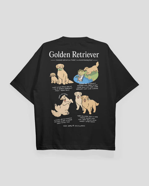 Kinu Supply Encyclopedia T-shirt | Golden Retriever