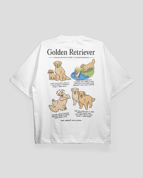 Kinu Supply Encyclopedia T-shirt | Golden Retriever