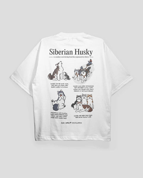 Kinu Supply Encyclopedia T-shirt | Siberian Husky