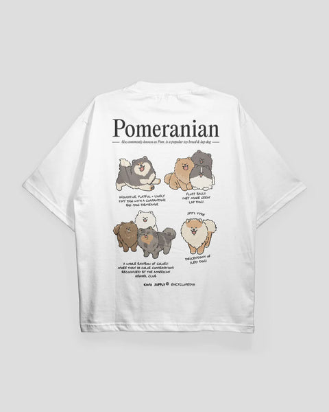 Kinu Supply Encyclopedia T-shirt | Pomeranian