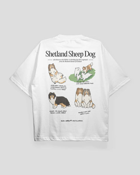 Kinu Supply Encyclopedia T-shirt | Shetland Sheepdog