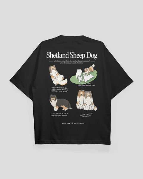 Kinu Supply Encyclopedia T-shirt | Shetland Sheepdog