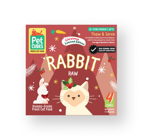 [X'mas Special] PetCubes Frozen Raw Cat Food - Rabbit