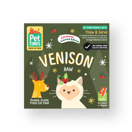 [X'mas Special] PetCubes Frozen Raw Cat Food - Venison