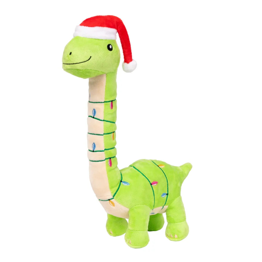 Fuzzyard Dog Toy | Christmas Lit-a-Saurus