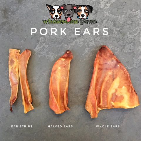 Wholesome Paws Dehydrated Treats - Pork Ears